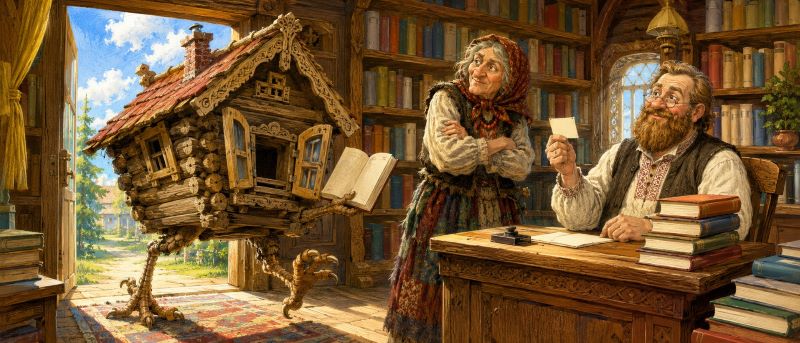 Читательский билет для избушки — короткая юмористическая история