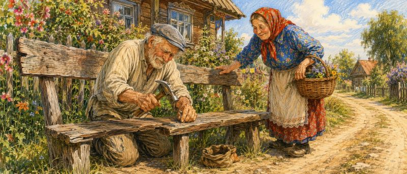 Четыре гвоздя — короткая бытовая фэнтезийная история